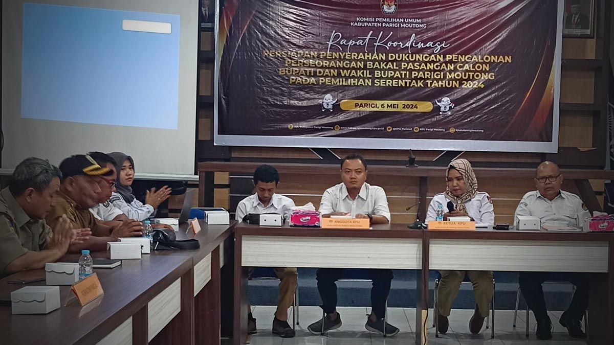 Penyerahan Dukungan Syarat Bakal Calon Perseorangan di Parigi Moutong Diberi Batas 5 Hari