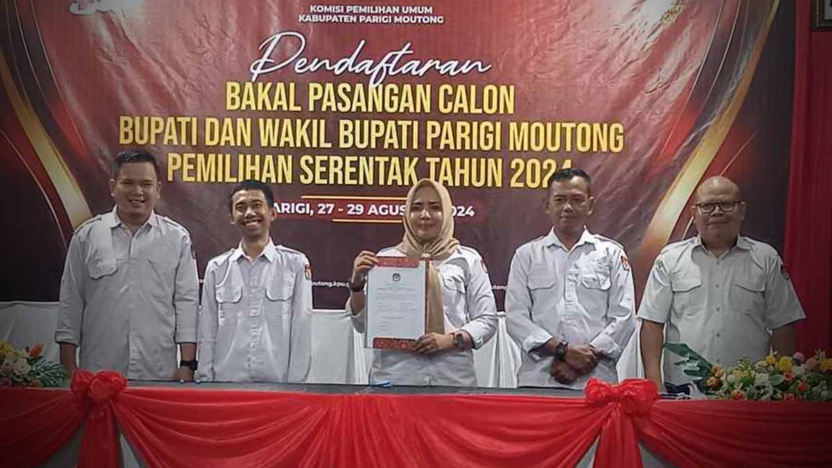 Lima Bakal Calon Kepala Daerah Mendaftar di KPU Parigi Moutong